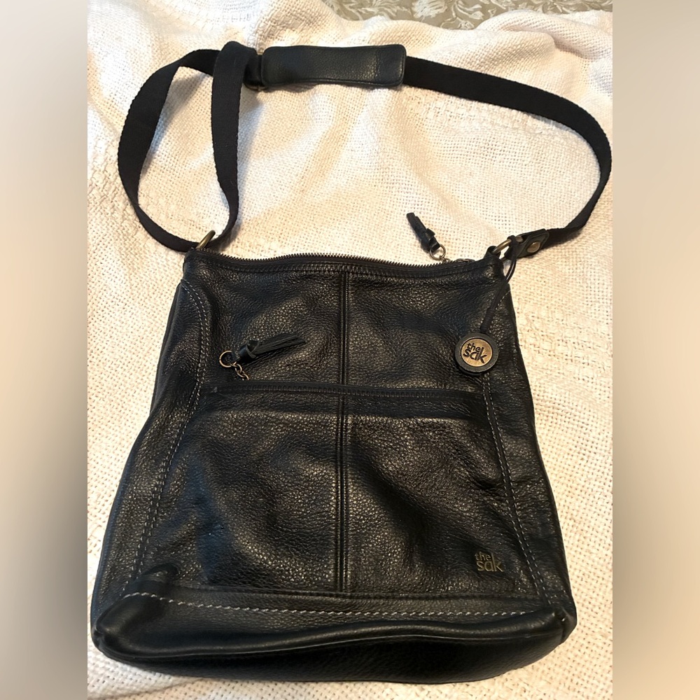 Vintage Leather “the sak” crossbody bag